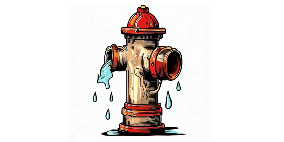 Uszkodzony hydrant
