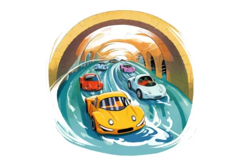 Podwodny tunel - bajka o samochodach dla dzieci