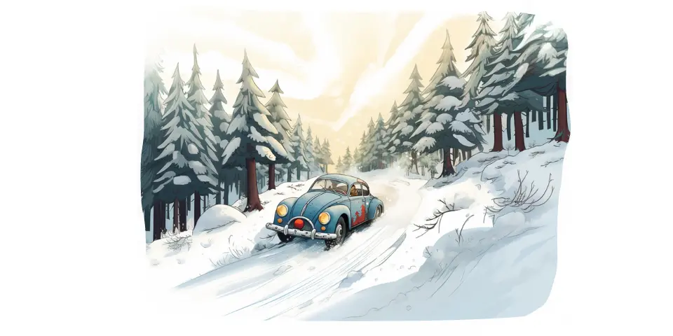 Samochód Bartek w zimowym wyścigu - bajki dla dzieci do czytania