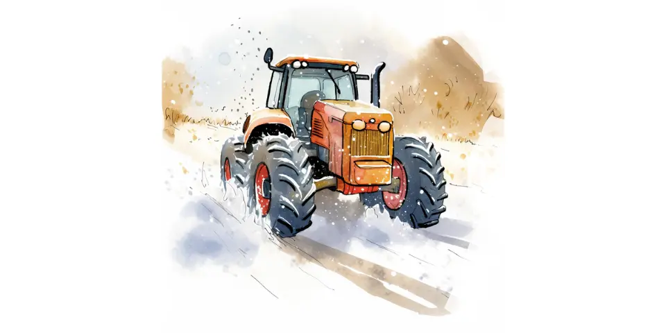 Traktor w wyścigu maszyn - bajka dla dzieci