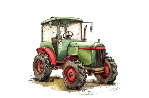 Traktor na pokazie maszyn