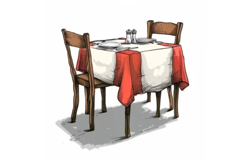 Stolik w restauracji U Szymańskich - bajka dla dzieci
