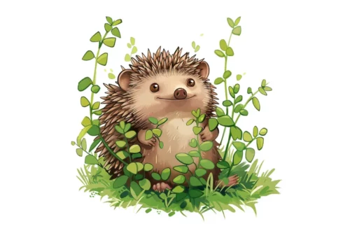 Radosny jeż w ogrodzie Szymańskich