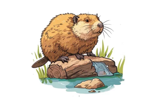Bóbr budujący tamę - bajka dla dzieci