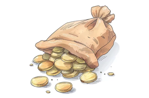 Złote monety w wroku