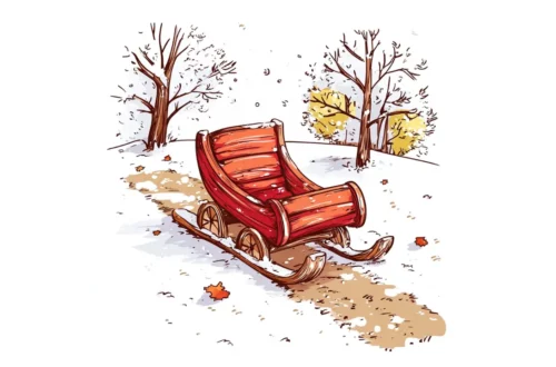 Czerwone sanie w kuligu - bajka dla dzieci