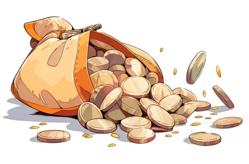 Bajka o zaradności - woreczek monet