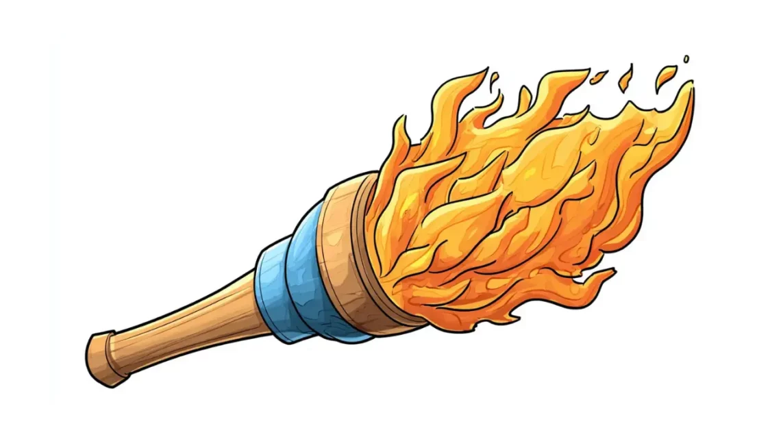 płonący znicz olimpijski