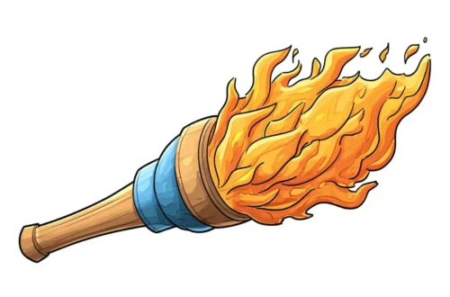 płonący znicz olimpijski